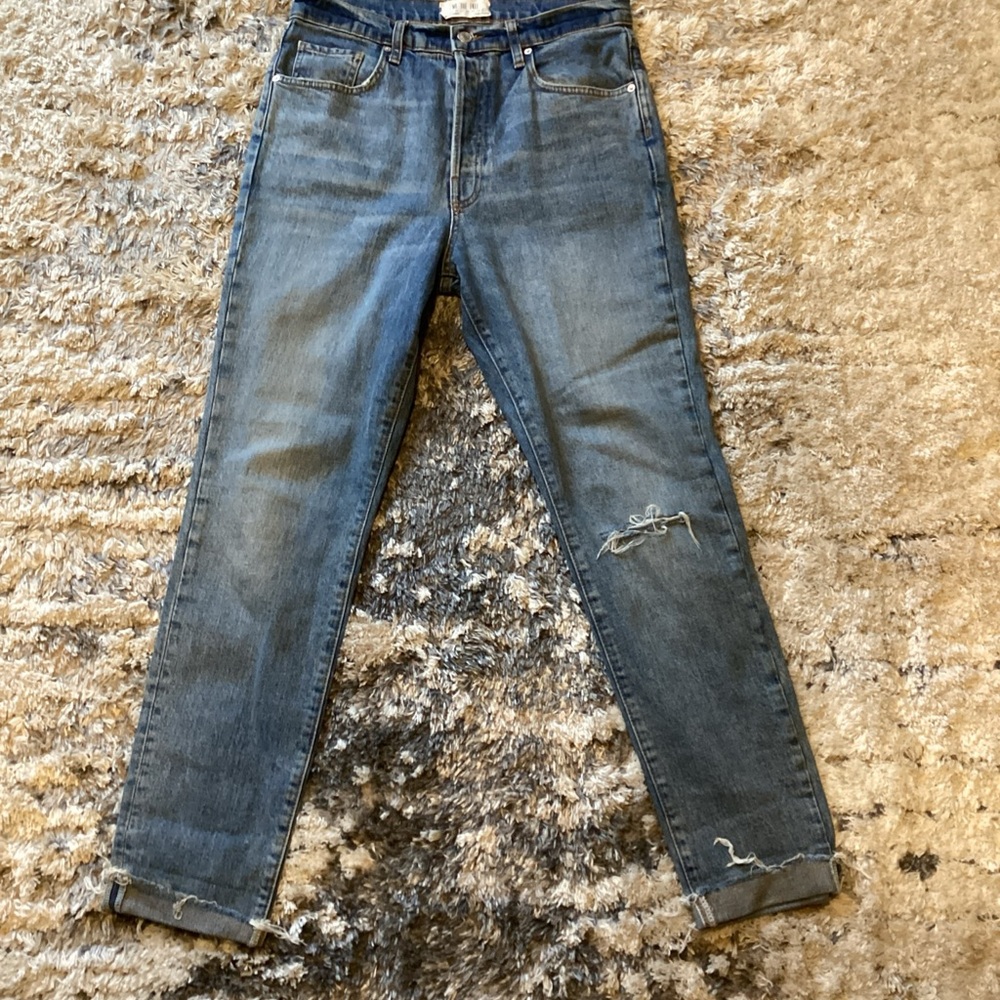 WE THE FREE Free People Distressed High Rise Jeans Medium Wash Women’s 31